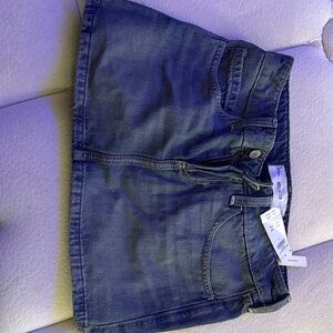 Vintage colored denim mini skirt
